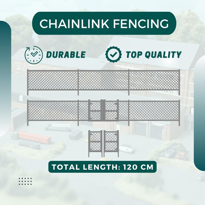 Trackside 3D 1:76 OO Gauge Railway Chain Link Security Fencing