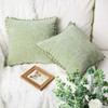 CaliTime Throw Pillow Cases Pack of 2 Cozy Solid Dyed
