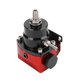 Adjustable Car Fuel Pressure Regulator Kit with Gauge and 7 Fittings, Stainless Steel Hose for Maximum Pump Capacity