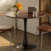 MDF Top Steel Base Tulip Modern Dining/Kitchen/Coffee Table 24 Inch