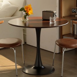 MDF Top Steel Base Tulip Modern Dining/Kitchen/Coffee Table 24 Inch Oval Eco-Friendly Durable Living Room Furnituresize: 68*65*50cm