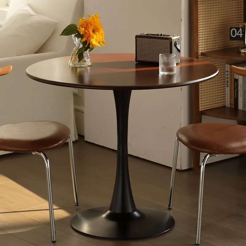 MDF Top Steel Base Tulip Modern Dining/Kitchen/Coffee Table 24 Inch