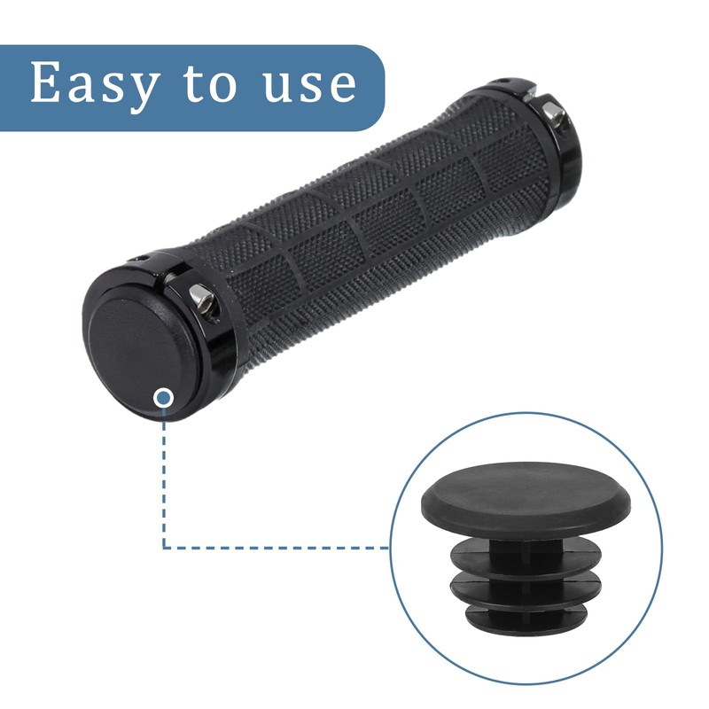 FYHJNC 10 Pieces Bike Handlebar End Plugs, Black Plastic Bar