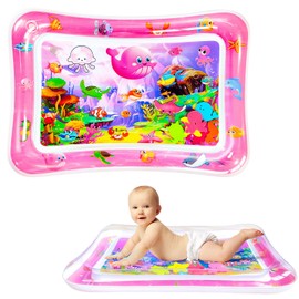 COSORO Tummy Time Mat Inflatable Water Mat for Babies,70 * 50cm Pink Whale Water Cushion Baby Inflatable Water Play Mat Sensory Toy for Infants,Toddlers Baby Toys 3-12 Months Newborn Girls Boys Gifts
