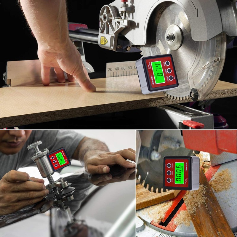 RISEPRO Digital Level Box Angle Gauge Protractor Inclinometer Bevel Box