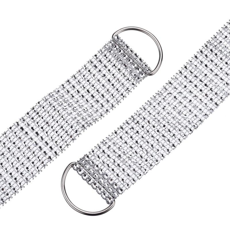 Hotop 2 Pairs of Crystal Rhinestone Diamond Curtain Tie Backs