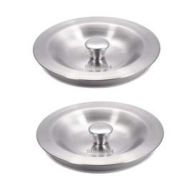 GIGIIS Drain Plug for Sink 80 mm Plug Sink Stainless Steel Pack of 2 Sink Plug Bath Seals the Sink Effectively Sink