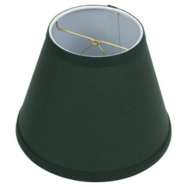 FenchelShades.com Lampshade 5" Top Diameter x 9" Bottom Diameter x 7" Slant Height with Clip-On Attachment for Standard Edison-Style Lightbulb (Linen Hunter Green)