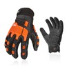 Vgo... Work Gloves Men Touchscreen in Cowhide Palm, Heavy Duty