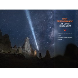 Fenix PD40R v3.0 High Lumen USB-C Rechargeable Flashlight, 3000 Lumen with Two ARB-L21-5000 and LumenTac Organizer