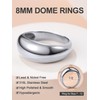 Stainless Steel Dome Bubble Ring Minimalist Stackable Wide Band Ring