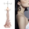 Mannequin Ring Hanging Tower Long Bodycon Dress Strapless Mannequin Earring