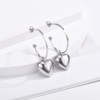 Sterling Silver Earrings for Women,Hypoallergenic Heart Hoop Earrings Gold Plating