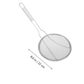HOLIDYOYO Stainless Steel Skimmer Ladle Strainer for Noodles and French Fries Handle Easy to Clean Kitchen Utensil for Home and Restaurant