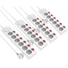 revolt Set of 4 6-Way Socket Strips, Individually Switchable, Main