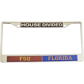 House Divided FSU Florida License Plate Frame, College Sports Fan Auto Frame