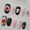Cherry Cupcake [Handmade Nail Tips] Emily Nail - Long Square