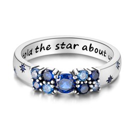 Mula Celestial Ring - 925 Silver and Platinum Plated Celestial Zirconia Ring | Cosmic inspired fine jewelry for men and women | The perfect gift for all occasions:_Star Code Ring_7