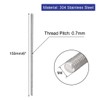 uxcell M4 x 150mm 304 Stainless Steel Fully Threaded Rod
