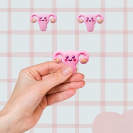 TCHARIRY Uterus Shoe Charms - Fun Uterus Decoration Charms Gift for Boys Kids Teens and Adults - Set of 2