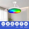 42'' Retractable Hanging Fan with Lights, Smart Fan Light with