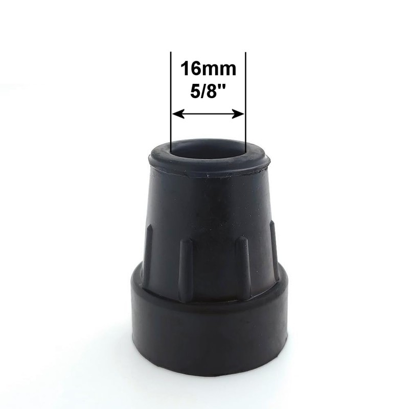 Qty: 4X 16mm 5/8" Heavy Duty Rubber Ferrules for Walking