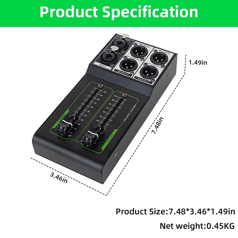 Atelierate Passive Volume Controller No Noise Input and Output Sound