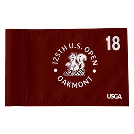 2BUT 2025 US Open Flag Oakmont Golf Pin USGA Flag Practic Putting Green Golf Flag For Backyard Garden Double-Sewn 600D Nylon Miniature Pin Flag Regulation Tube Flag(Red 8"x6")