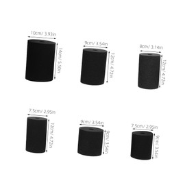 DOITOOL 6pcs Flexible Rotary Sponges for Tumbler Making Durable Black Inserts for Cup Turner Supplies Effortless Installation Soft Texture for Collaborative Crafting Sessions