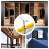 INCREWAY Closet Rod Support, 4Pcs Zinc Alloy Oval Hollow Wardrobe