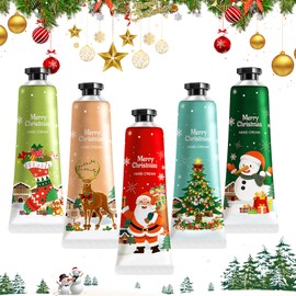 Hand Cream Set, 5 Pieces Hand Cream Tube, Mini Gift Set for Christmas and Birthday, for Women and Men, Birthday Gift for Women, Mum Gift (Green)