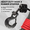 Synthetic Winch Rope Kit - 1/4'' x 50' with 10,000