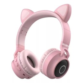 Vimi Audifonos Diadema Gato Bluetooth Dm-bt-43 Color Rosa