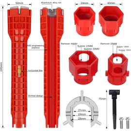 Velthorix Multifunctional Sink Tool 14-in-1, Faucet & Sink Installer Wrench Tool, Assistant Tool for Plumbing Installation & Repairs in Kitchen, Bathroom, Toilet, and Under-Sink Pipes