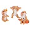 5pcs Bunny Figurines Cute Style Resin Material Decorative DIY Micro