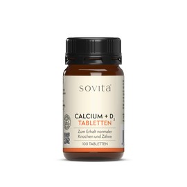 Sovita Calcium + D3 Tablets | For Bone Maintenance & Normal Calcium Absorption | 800 mg Calcium + 5 µg D3 per Day | Growth Phase | Sports | Seniors | 100 Tablets