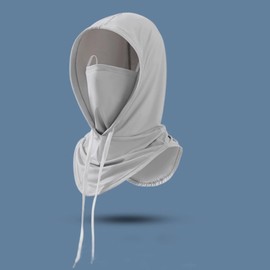 MNVXBSOI Summer Balaclava Sun UV Protection Full Head Face Mask Cooling Face Cover Sun Hood for Women Men White,Light Grey