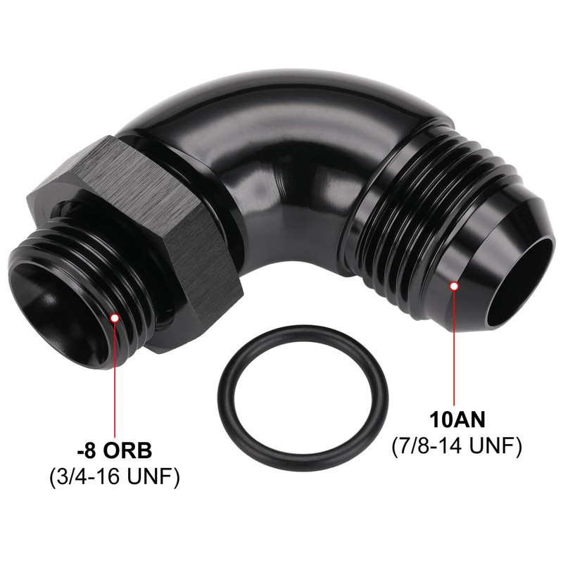 Podavelle 10AN Male Flare to 8AN -8 ORB O-ring Boss