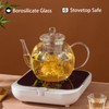Wlasss 1530 ml/52 oz Large Glass Teapot with Removable Infuser,