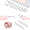 TVETE Clear Tip Nail Tip, Short, Oval, Short, 300 Pieces,