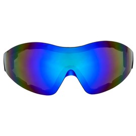 Birdz Eyewear Boogie Foam Padded Motorcycle Ski Skydiving Z87.1 Safety Goggles Black Frames with ReflecTech Blue Anti-Fog Lenses