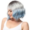 Rose bud Wavy Bob Wig with Bangs Synthetic Natural Wig