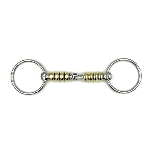 Equine Smile ES0111 Snaffle Bit Simple Broken with Copper Cherry