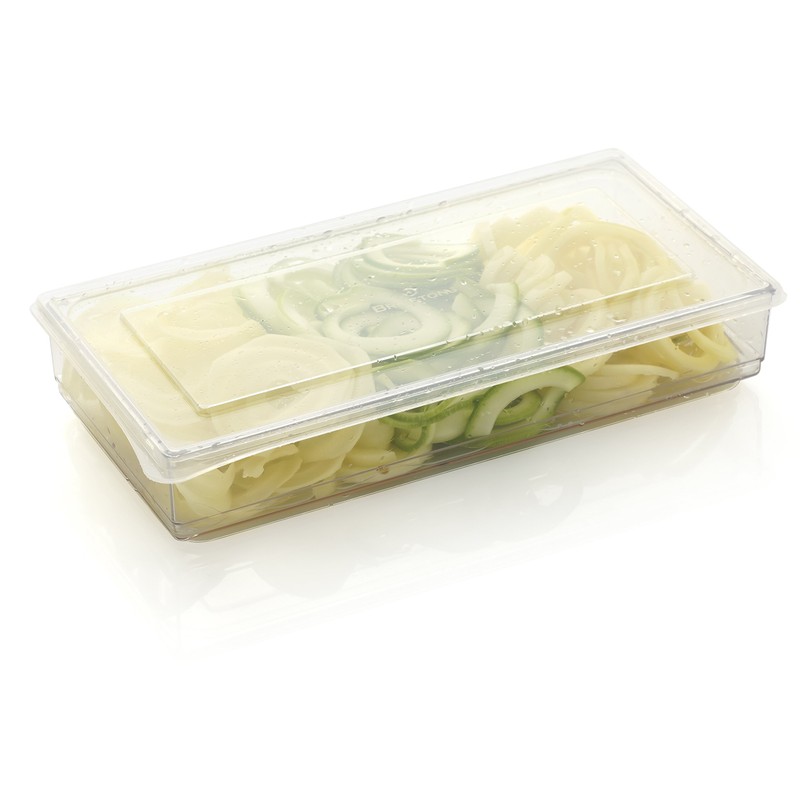 Container and Lid for Brieftons Horizontal Spiralizers