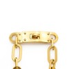 FOMCORT 18K Gold Plated Turn Lock Necklace，Classical Fashion Stainless Steel