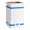 [2 Pack] Cardboard Trash Container, 40 Gallon, White, 17.5W x