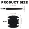 Alwodici 8pcs Car Door Handle Scratch Protectors Carbon Fiber Bumper