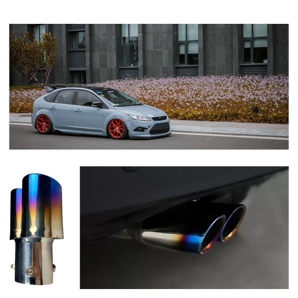 Unbranded Chrome Car Rear Exhaust Tail Pipe Muffler Tip Accessories