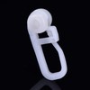 Rolling Curtain Clips White Plastic Curtain Hooks for Track Type