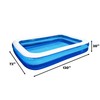 Inflatable Kiddie Swimming Pool,Outdoor Blow Up Rectangular Pool for Kids